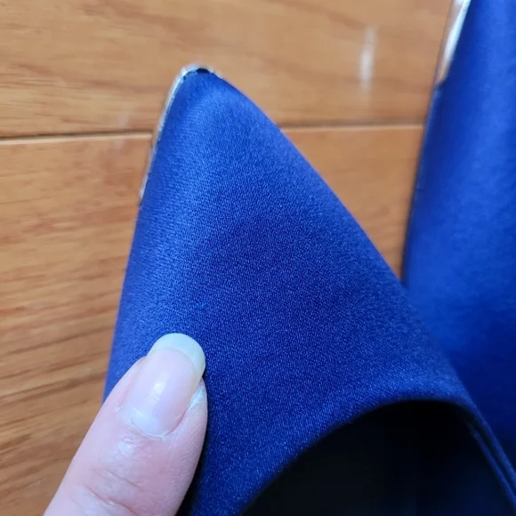 🍒NIB🍒 TED BAKER SATIN NAVY FLORAL HEELS - Picture 11 of 11